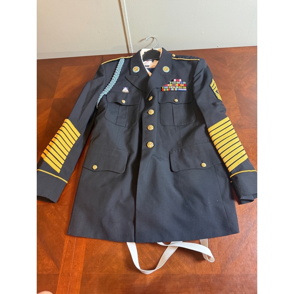 US Army Service Uniform Coat 10th Mountain Division 87th Infantry SGM Blue Gold